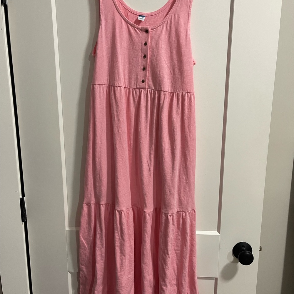 Old Navy Maternity Pink Sleeveless Maxi Dress - Size Large